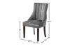 Picture of FRANKLIN Velvet Dining Chair with Solid Rubber Wood Legs (Dark Grey)
