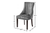 Picture of FRANKLIN Velvet Dining Chair with Solid Rubber Wood Legs (Dark Grey) - 2 Chairs in 1 Carton