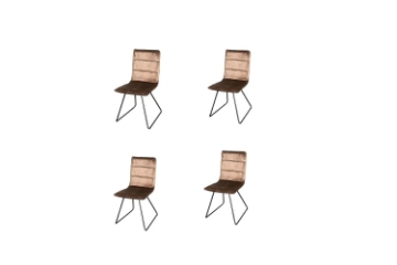Picture of 【PACK OF 4】ZENITH High Back Dining Chair (Brown)