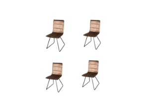 Picture of ZENITH High Back Dining Chair (Brown) - 4 Chairs in 1 carton