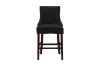 Picture of 【Pack of 2】FRANKLIN Velvet Counter Chair Solid Rubber Wood Legs (Black)