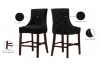 Picture of 【Pack of 2】FRANKLIN Velvet Counter Chair Solid Rubber Wood Legs (Black)