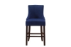 Picture of FRANKLIN Velvet Counter Chair Solid Rubber Wood Legs (Navy Blue) 