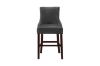 Picture of 【Pack of 2】FRANKLIN Velvet Counter Chair Solid Rubber Wood Legs (Dark Grey)