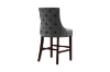 Picture of 【Pack of 2】FRANKLIN Velvet Counter Chair Solid Rubber Wood Legs (Dark Grey)