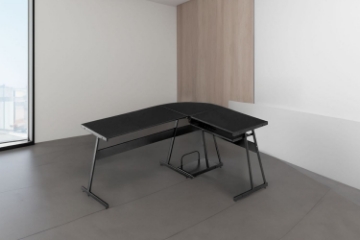 Picture of (Final Sale)LENNOX  Reversible L-Shape  Gaming Desk / Corner Desk with Keyboard Tray and CPU Stand 