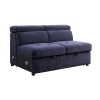 Picture of MARLOWE U-Shape Fabric Pull-Out Sectional Sofa Bed with Storage Ottoman (Blue) - Chaise Facing Right