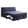 Picture of MARLOWE U-Shape Fabric Pull-Out Sectional Sofa Bed with Storage Ottoman (Blue) - Chaise Facing Right