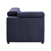 Picture of MARLOWE U-Shape Fabric Pull-Out Sectional Sofa Bed with Storage Ottoman (Blue) - Chaise Facing Right