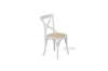 Picture of ALBION Solid Beech Wood Cross Back Dining Chair with Rattan Seat (White)