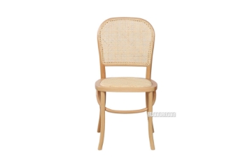Picture of SYDNEE Solid Beech Wood Rattan Back and Seat Dining Chair (Natural)