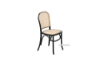 Picture of SYDNEE Solid Beech Wood Rattan Back and Seat Dining Chair (Black) 