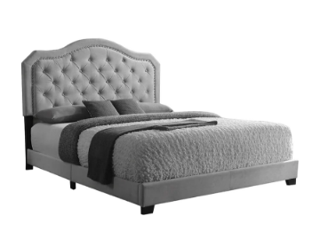 Picture of HELEN Velvet Double Size Bed Frame (Grey)
