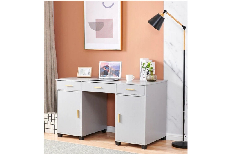 Picture of ARTISS 47" Computer Desk with Storage (Grey)