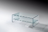 Picture of MURANO 47" Bent Glass Coffee Table with Shelf