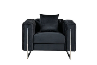 Picture of ASTRA Velvet Sofa Range (Black) - 1 Seater	 (Armchair)