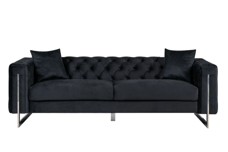 Picture of ASTRA Velvet Sofa Range (Black) - 3 Seater	 (Sofa)