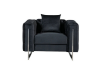 Picture of ASTRA Velvet Sofa Range (Black) - 3 Seater	 (Sofa)