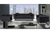 Picture of ASTRA Velvet Sofa Range (Black) - Loveseat+Sofa Set