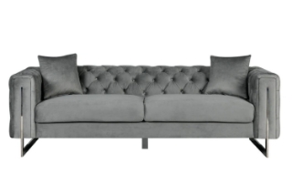 Picture of ASTRA Velvet Sofa Range (Grey) - 3 Seater (Sofa)