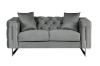 Picture of ASTRA Velvet Sofa Range (Grey) - 2 Seater (Loveseat)
