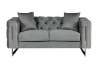 Picture of ASTRA Velvet Sofa Range (Grey) - Loveseat+Sofa Set	
