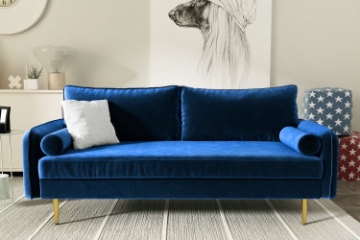 Picture of MARYJANET Velvet Sofa Range (Space Blue) - Final sale