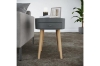 Picture of JAMES 15" 1-Drawer Round Bedside Table (Grey)