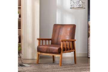 Picture of BARNHOUSE Spotted Microfiber Armchair (Brown) 