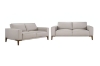 Picture of BAYWOOD Full 100% Leather Sofa Range (Light Grey) - Loveseat+Sofa Set