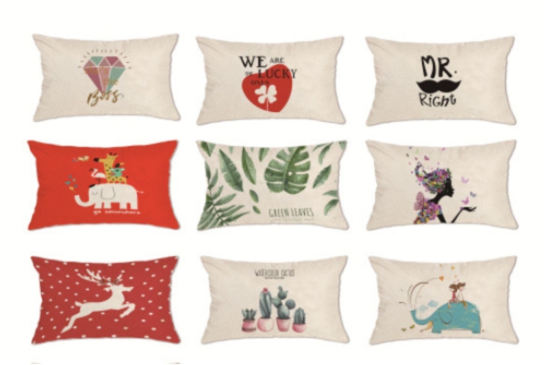 Picture of LUMBAR Throw Pillow Cushion with Inner Assorted 12"x19.5"