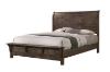 Picture of HEMSWORTH Solid Timber Bed Frame in Queen/King Size (Dark Grey)