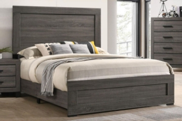 Picture of GLYNDON Wood Bed Frame in Double/Queen/King Size (Grey)