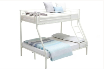 Picture of STELLA Steel Frame Single-Double Bunk Bed (White)