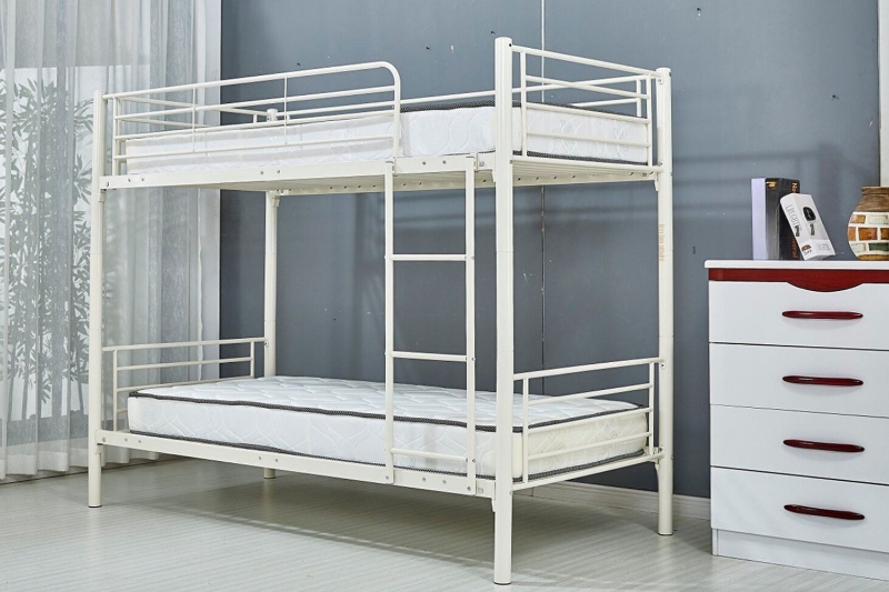 Picture of STELLA Steel Frame Single-Single Bunk Bed (White)