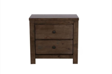 Picture of HEMSWORTH  2-Drawer Solid Timber & Veneer in Rich Nightstand