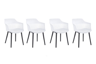 Picture of 【PACK OF 4】VERVE Arm Chair (White)