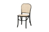 Picture of SYDNEE Solid Beech Wood Rattan Back and Seat Dining Chair (Black) 