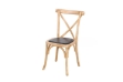 Picture of ALBION Solid Beech Wood Cross Back Dining Chair with Rattan Seat (Natural Color)
