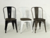 Picture of TOLIX Replica Dining Chair with Light Wood Seat- Matte White