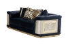 Picture of  ANCONA Velvet Sofa (Black) - Loveseat+Sofa Set