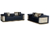 Picture of  ANCONA Velvet Sofa (Black) - Loveseat+Sofa Set