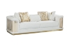 Picture of ANCONA Velvet Sofa (Beige) - 2 Seater (Loveseat)