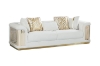 Picture of ANCONA Velvet Sofa (Beige) - Armchair+Loveseat+Sofa Set