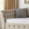 Picture of SEVILLE 100% Linen Upholstered Button-Tufted Daybed (Beige)