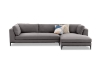 Picture of AMELIE Fabric Sectional Sofa (Dark Grey) - Chaise Facing Right without Ottoman