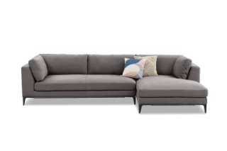 Picture of AMELIE Fabric Sectional Sofa (Dark Grey)-Facing Right without Ottoman 