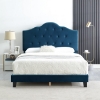 Picture of COVE Fabric Upholstery Bed Frame in Double Size (Blue)