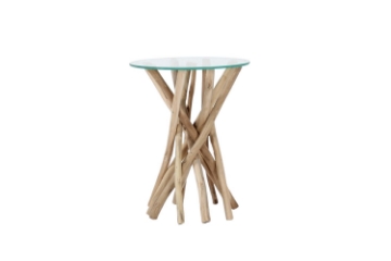 Picture of WILDBRANCH Solid Teak Wood Round Side Table