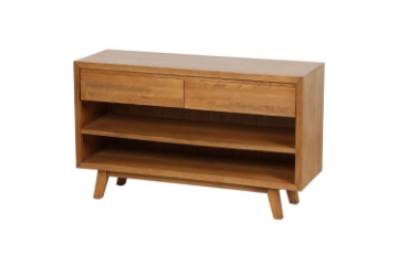 Picture of RETRO 2-Drawer Oak Console Table (Maple)